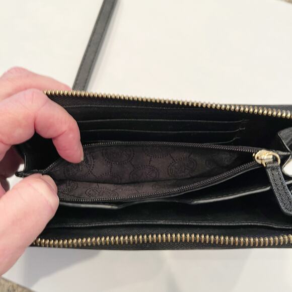 Michael Kors Multi Grain Wallet in Black and Gold Tone Hardware - Picture 4 of 9